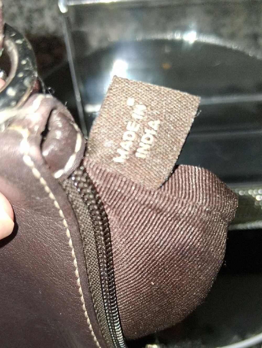 Coach Dark Brown Leather Wristlet Clutch - Picture 6 of 6